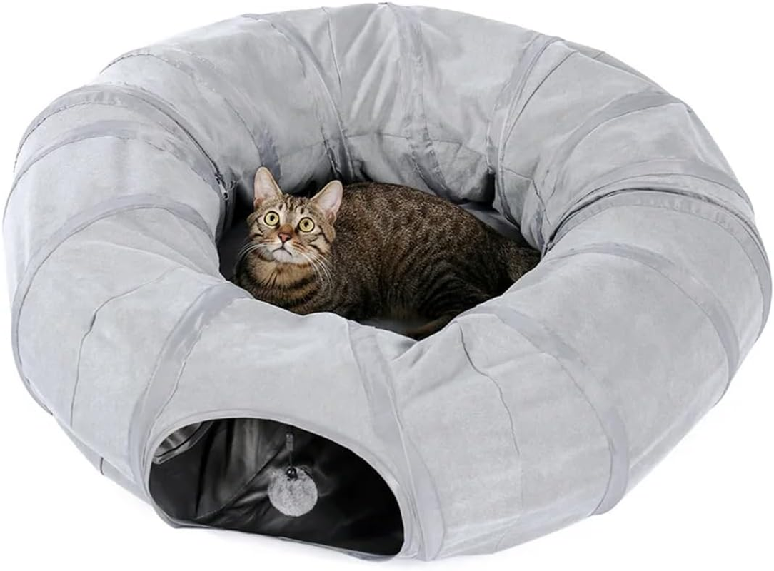 Summer Cool Cat Tunnel Breathable Cat Nest Donut Rolling Earth Dragon Four Seasons Universal Toy Nest Cat Tunnel image number 2