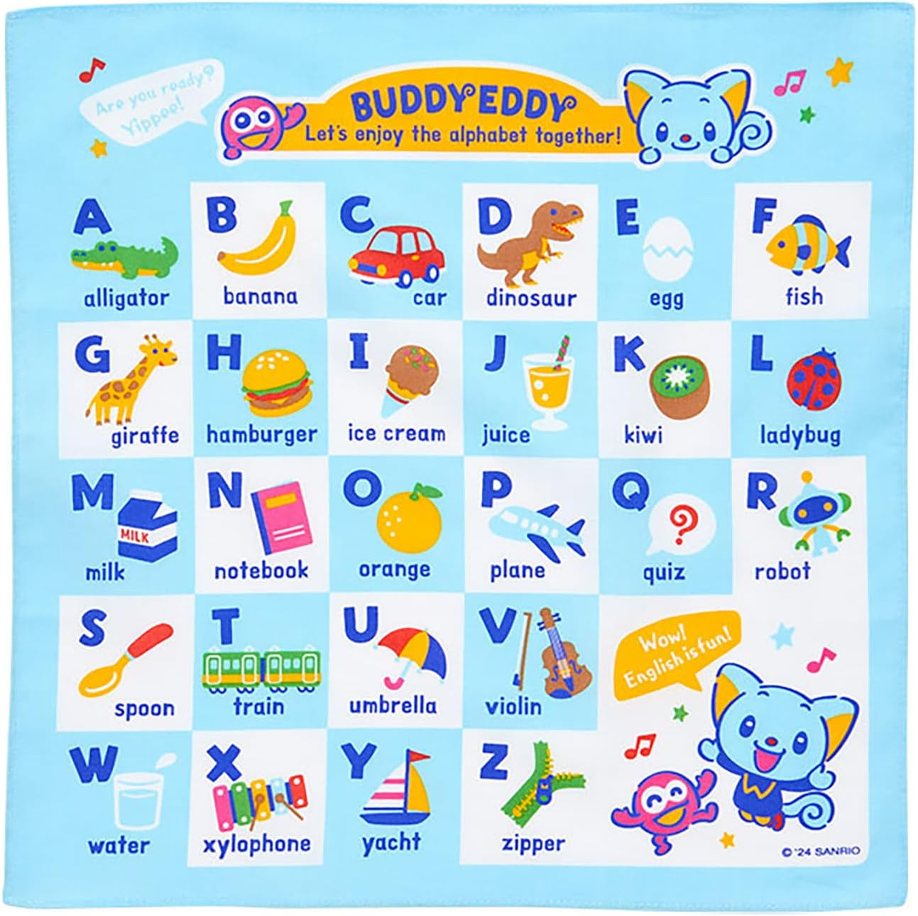 Sanrio 144304 Handkerchief Eddy Cotton image number 1