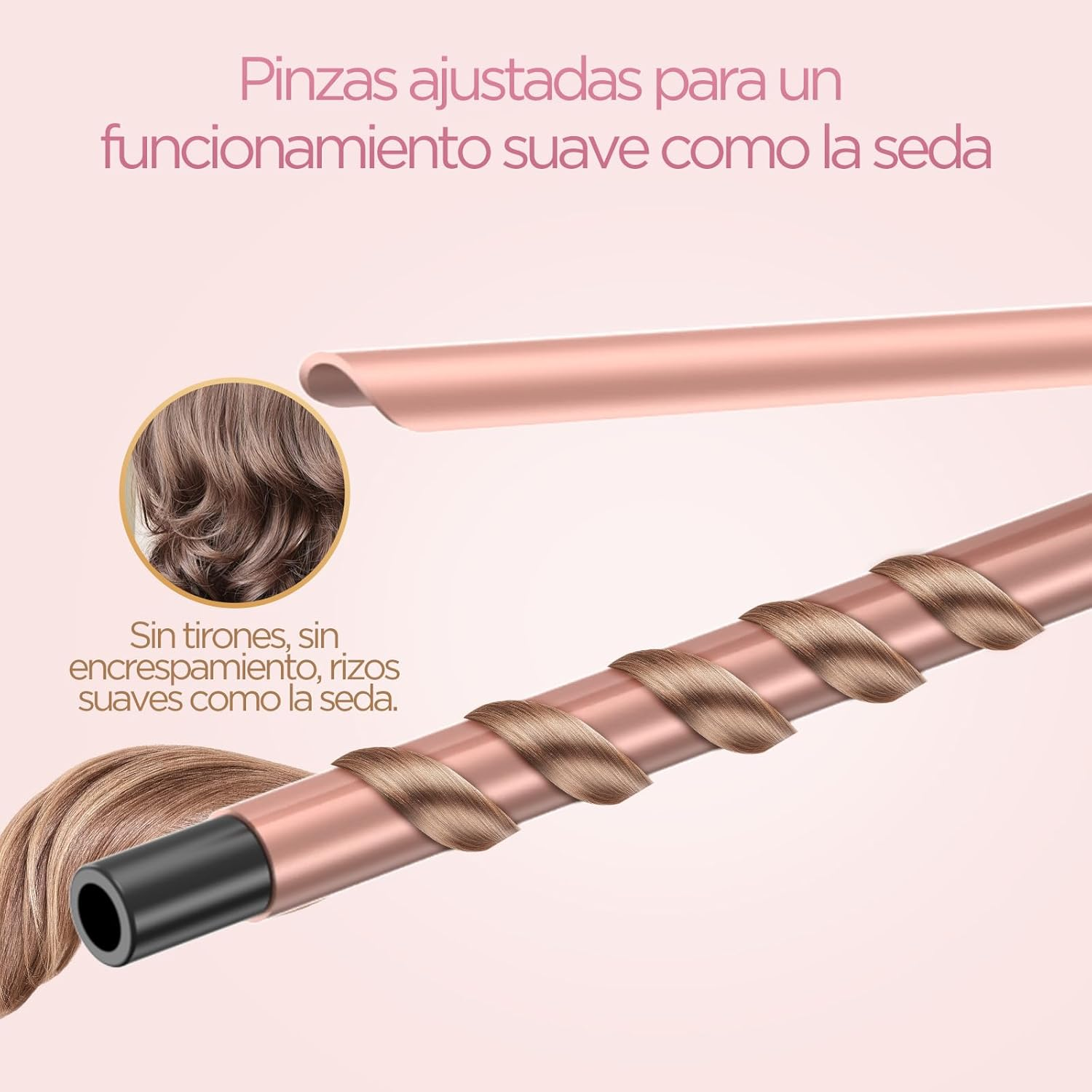 BESTOPE PRO Curling Iron 9 Mm for Small Curls - Multi-Temperature, Extension Design Hair Curler, Fast Heating, Large LCD Display, with Clamp and Glove image number 6