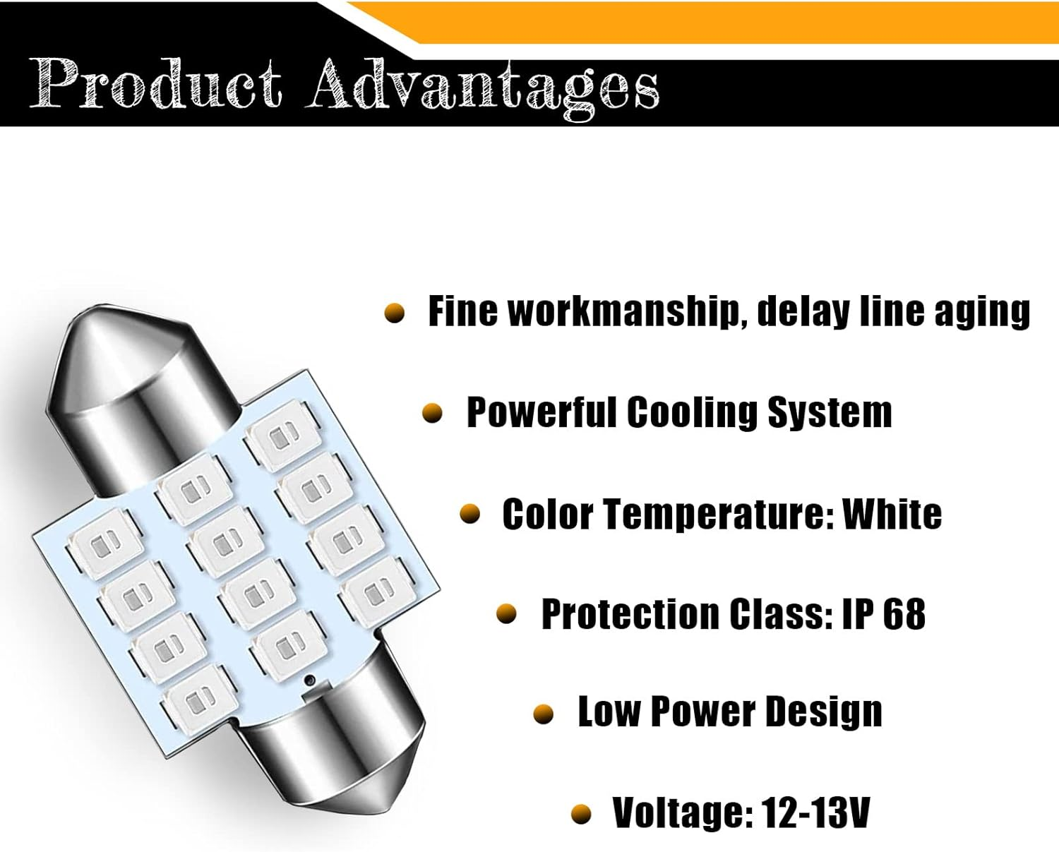 YOGEIER Car Led Bulb, Car Led Combination Set of 24 Sets, Used for Car Interior Lights, Indoor Map Dome Lights, Trunk Lights, License Lights, Etc. (Blue) image number 6