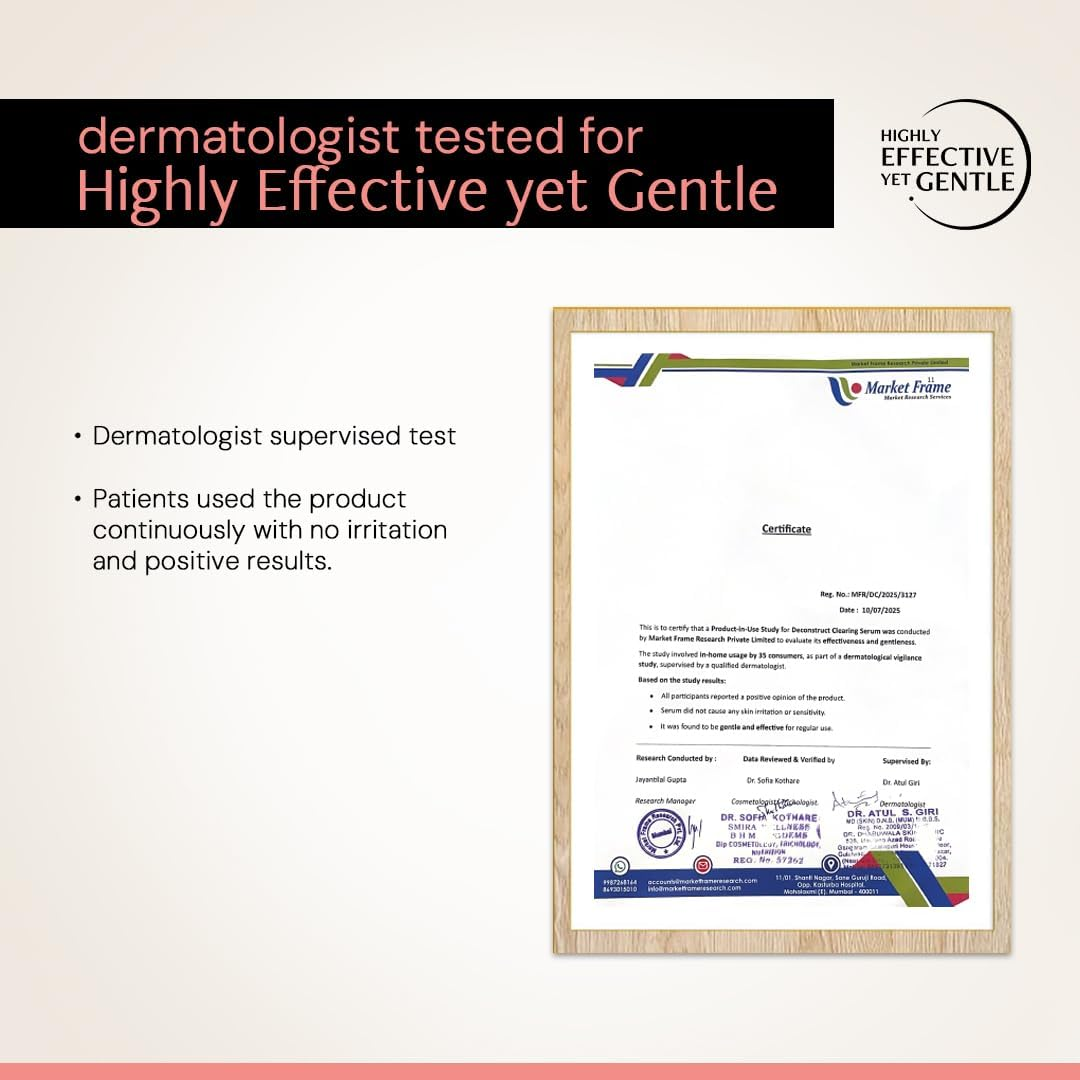 Deconstruct Clearing Serum 2% Alpha Arbutin + 5% Niacinamide | anti - Pigmentation & Tanning Face Serum | Clears Dark Spots, Marks, Hyperpigmentation | for Both Men & Women | 30Ml image number 1