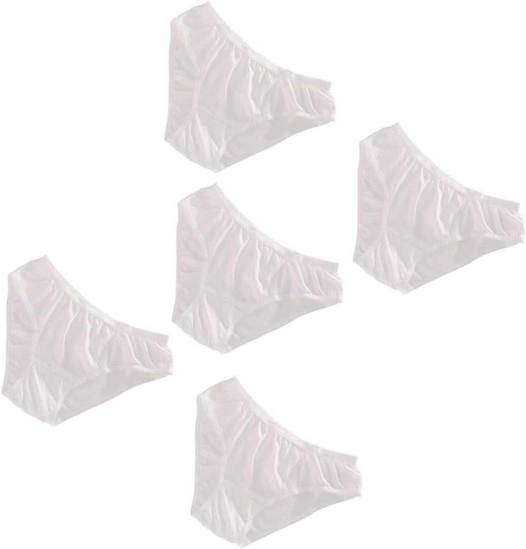 5Pcs Portable Travel Underwear of Women Cotton Underwear Disposable Underpants for Outdoor and Use Comfortable and Breathable Women White image number 1
