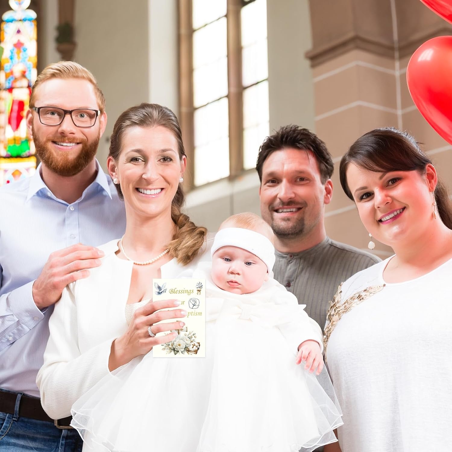 Ceiba Tree Baptism Card for Baby 1PCS with Envelope Message Inside