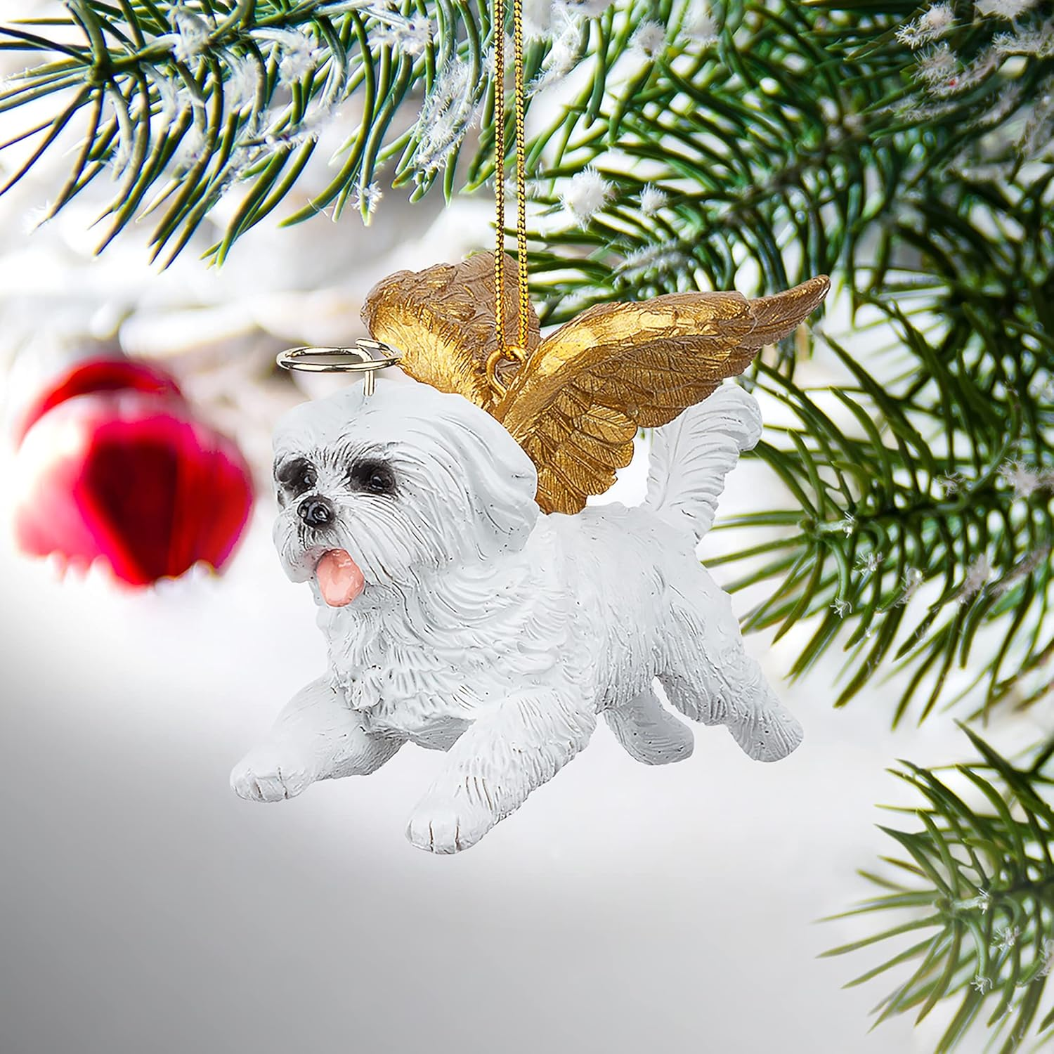 Angel Maltese Ornament
