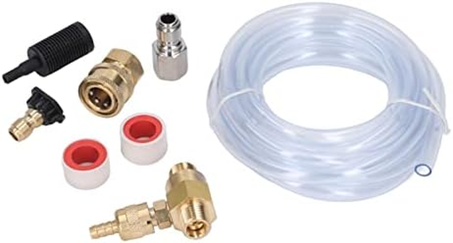 5000PSI Adjustable Chemical Injector Kit, 3/8In Quick Connector Downstream Injector for Pressure Washer, Soap Injector, 9.8Ft Siphon Hose, 1/4In Soap Nozzle Power Washer Chemical image number 3