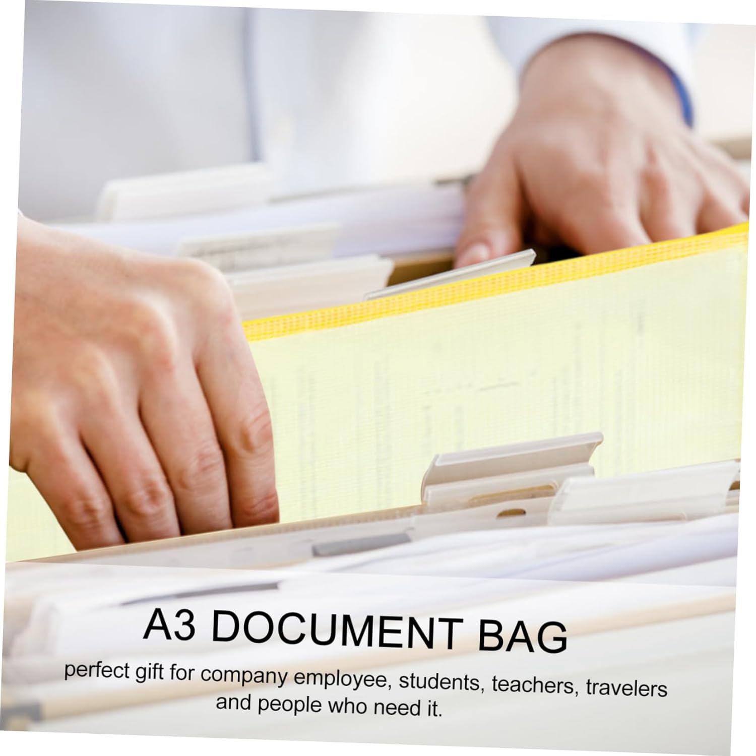 SHOWERORO 10Pcs Document Pouch Mesh File Bag Zipper Pouch Mesh Bags Zipper Random Color