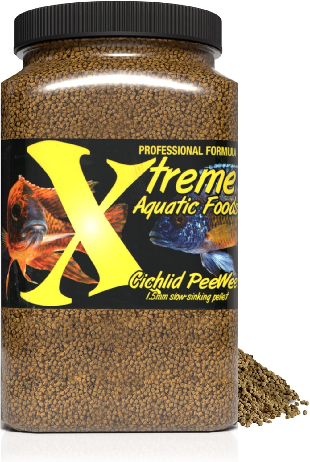 Xtreme Aquatic Foods Cichlid Peewee 1.5Mm Slow-Sinking Pellets 1077 Grams (38Oz) image number 6