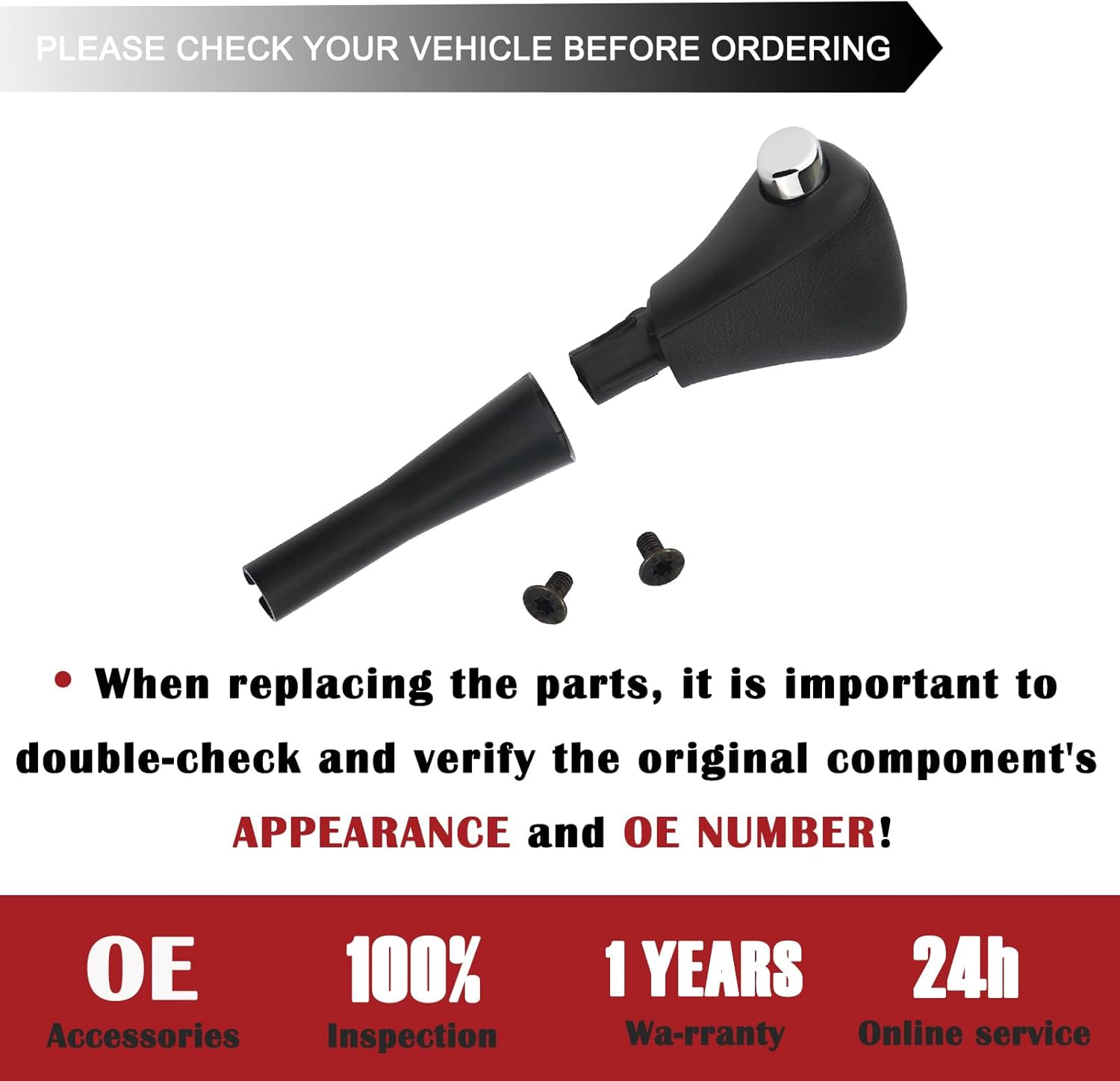 TQPONLY Gear Shift Shifter Knob | Compatible with 2003-2006 Honda Accord Automatic Gear Shift Lever Handles | Replaces 54131-SDA-A51 54130-SDA-A84ZB 54131-SDA-A81 image number 5