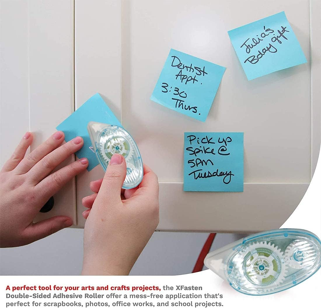 6Pcs Glue Roller Permanent Adhesive Glue Tape Double Sided Dispenser Transparent Runner Tape Pen for DIY Craft Card Marking Scrapbooking Photo Album Journal 10M*8Mm image number 1