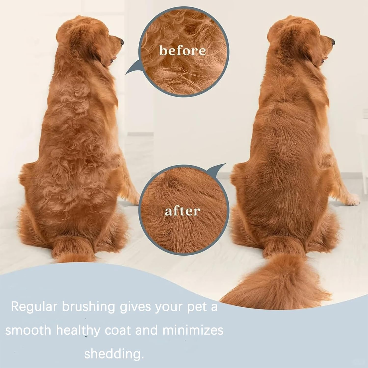 3 Pack Dog and Cat Dematting Kit,Undercoat Rake,Shedding Brush and Combs,Premium Wood Handle Grooming Set for All Breeds Removes Mats, Reduces Shedding, Prevents Tangles