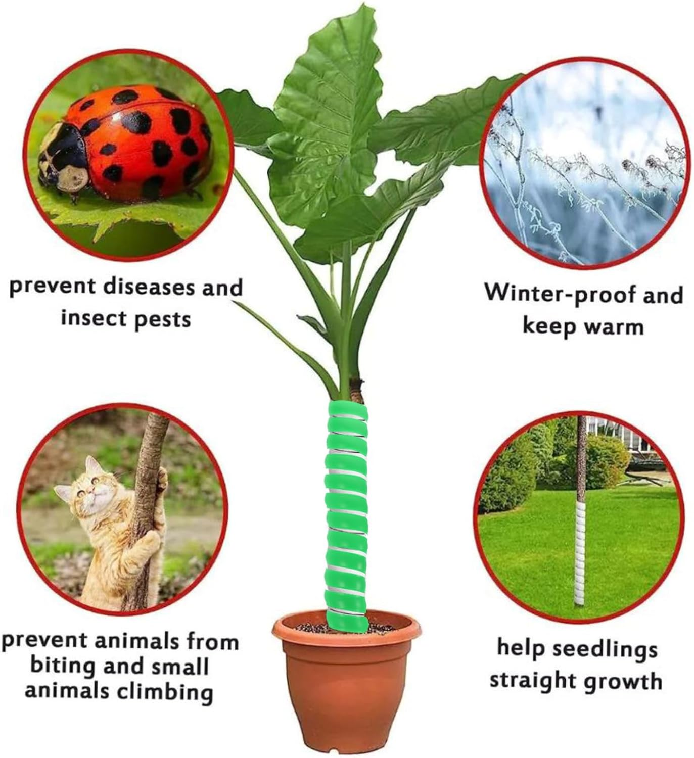 2Pcs Outdoor Tree Trunk Tubes Tree Wrap Protectors Trunk Guards for Saplings Fruit image number 2