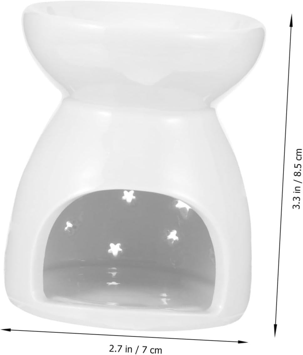 Ceramic Wax Melt Burner Small Tealight Candle Holder Hollow Incense Aroma Diffuser Creative Essential Oil Warmer for Home Decor image number 3