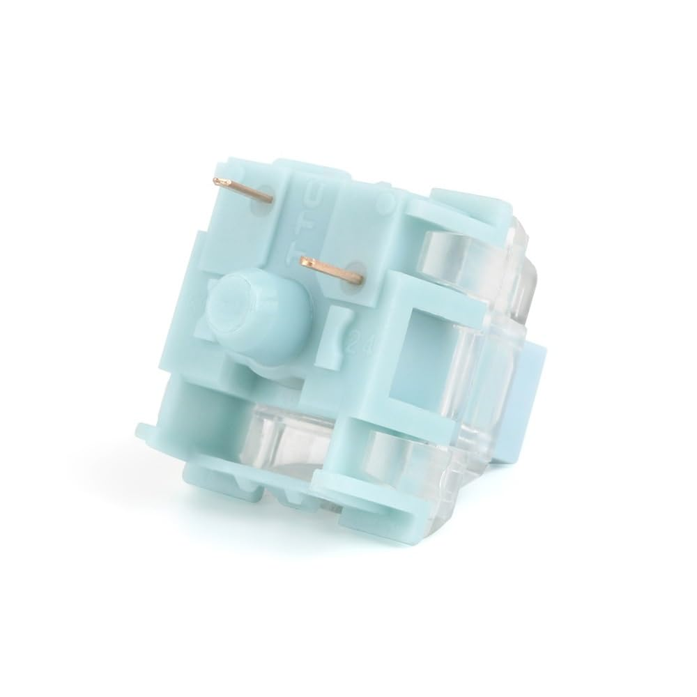 TTC Bluish White V2 Switch, Silent Tactile Pre-Lubed Switch for Mechanical Keyboard(90Pcs) image number 5