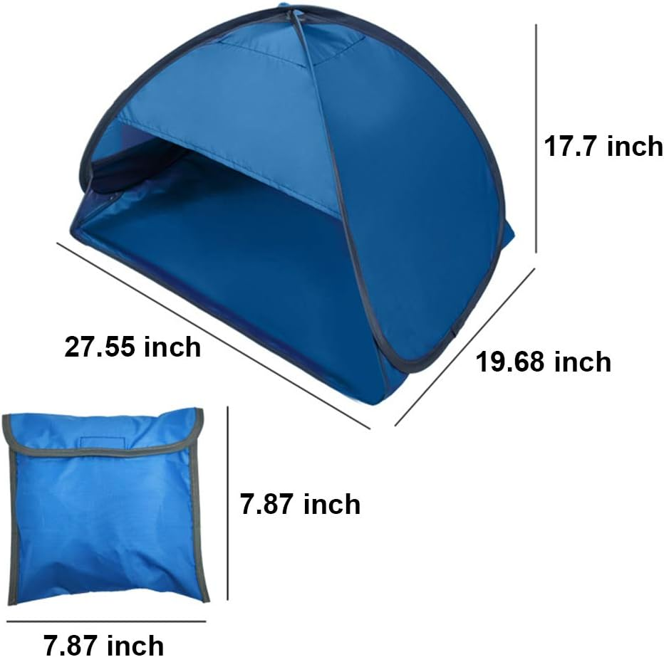 Portable Sun Beach Shade Canopy - Mini Adjustable Beach Shelter Sun Protection for Face While Sunbathing Sun Shade Tent Pillow Tents image number 6