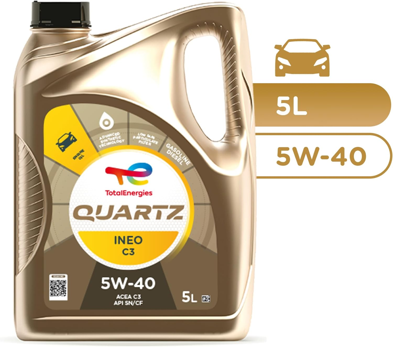 Totalenergies Quartz Ineo C3 5W-40 Engine Oil 5 Liter image number 4