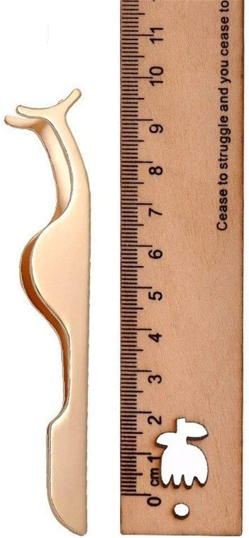 False Eyelashes Applicator Tool Eyelash Extension Tweezers Remover Clip Tweezers Nipper (Golden) image number 1