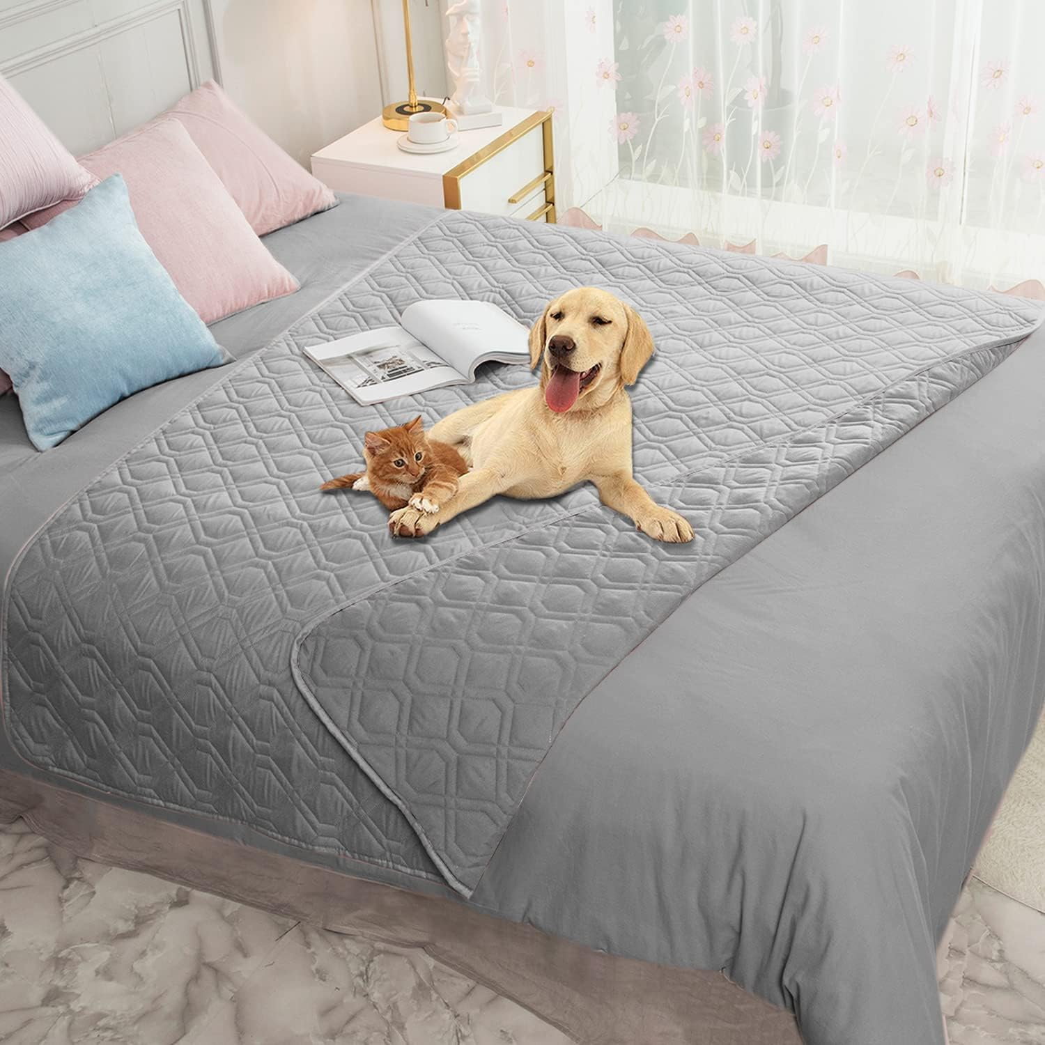 Ameritex Waterproof Blanket Reversible Dog Bed Cover Pet Blanket for Furniture Bed Couch Sofa image number 4