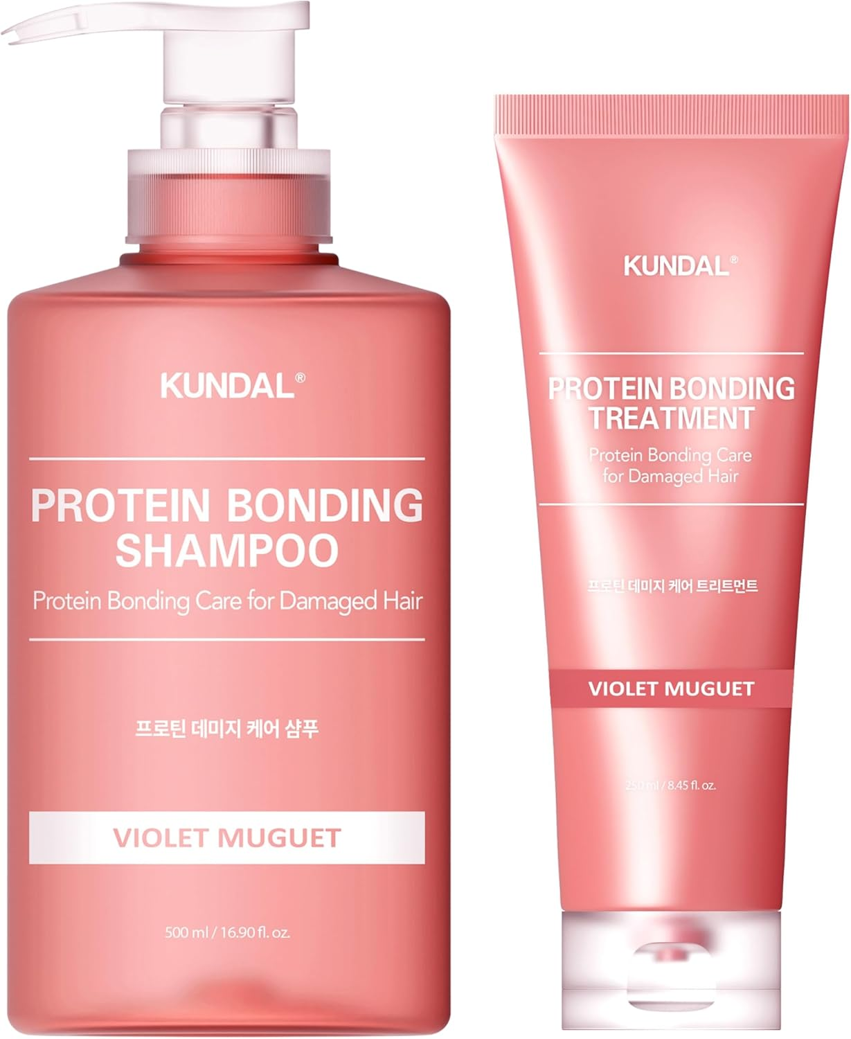 KUNDAL Protein Bonding Shampoo and Conditioner Set [Violet Muguet] 16.9Fl Oz/ 6.76Fl Oz (Pack of 2) image number 2