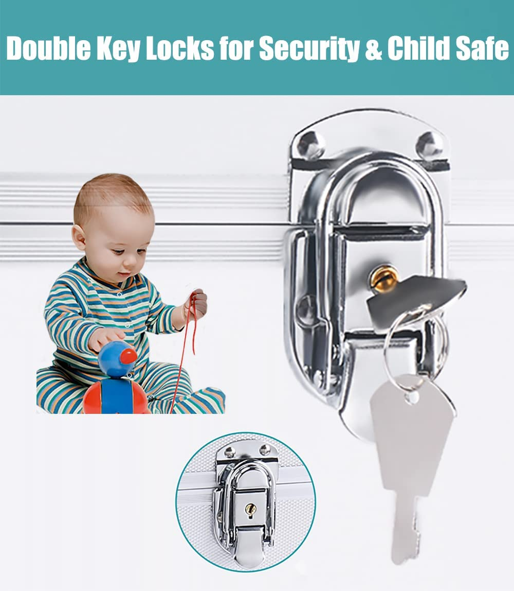 FOREVERIE Premium 14 Inches Empty First Aid Box with an Internal 3 Grid Tray and Shoulder Strap, Aluminum Alloy Framed, Portable Home & Work Medicine Box for Medical and Health Industry Workers image number 4