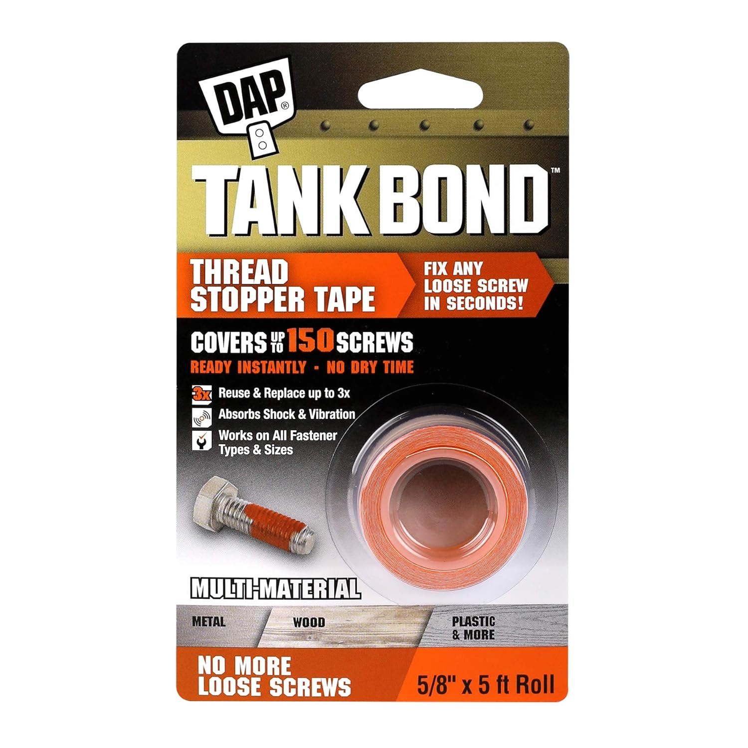 DAP Tank Bond Thread Stopper Tape: 5/8 In. X 5 Ft. (Orange) image number 2