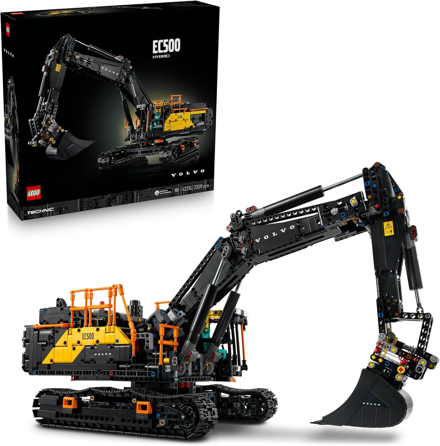 LEGO&reg; Technic Volvo EC500 Hybrid Excavator Set 42215 Motorised Construction Model Vehicle for Adults, Toy for Men, Women and Fans of Advanced Building Project Kits image number 4