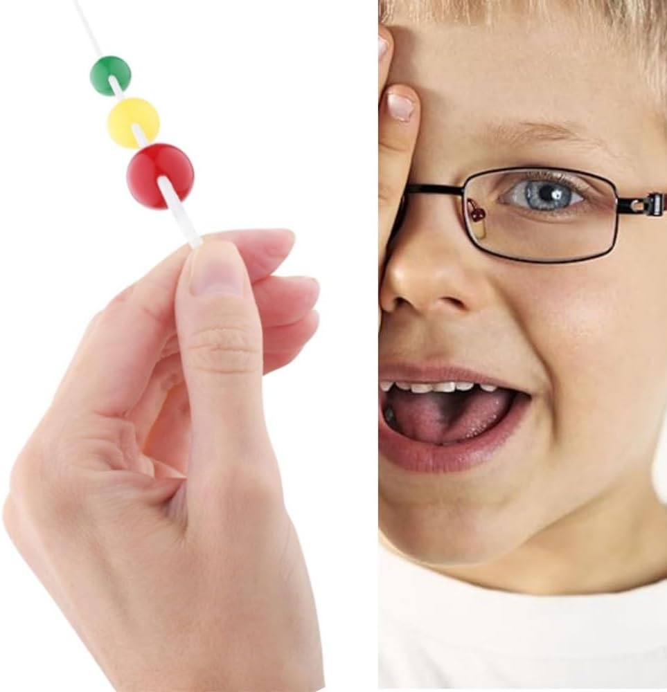 Vision Convergence Training Tool, Protect the Eyes, with 3 Colors Beads, Sight Focusing Training Sight Convergence Training Tool Used ,Correction of Myopia, for Children at Home image number 1