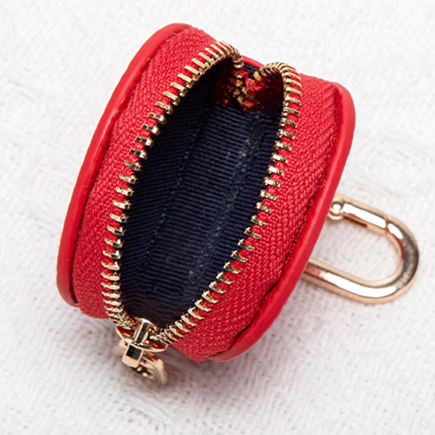 Obotsnoi Small Money Bag Shaped Keychain Wallet Purses Bag Charm Accessories for Womens Minis Coin Purse Coin Purse - Red image number 3