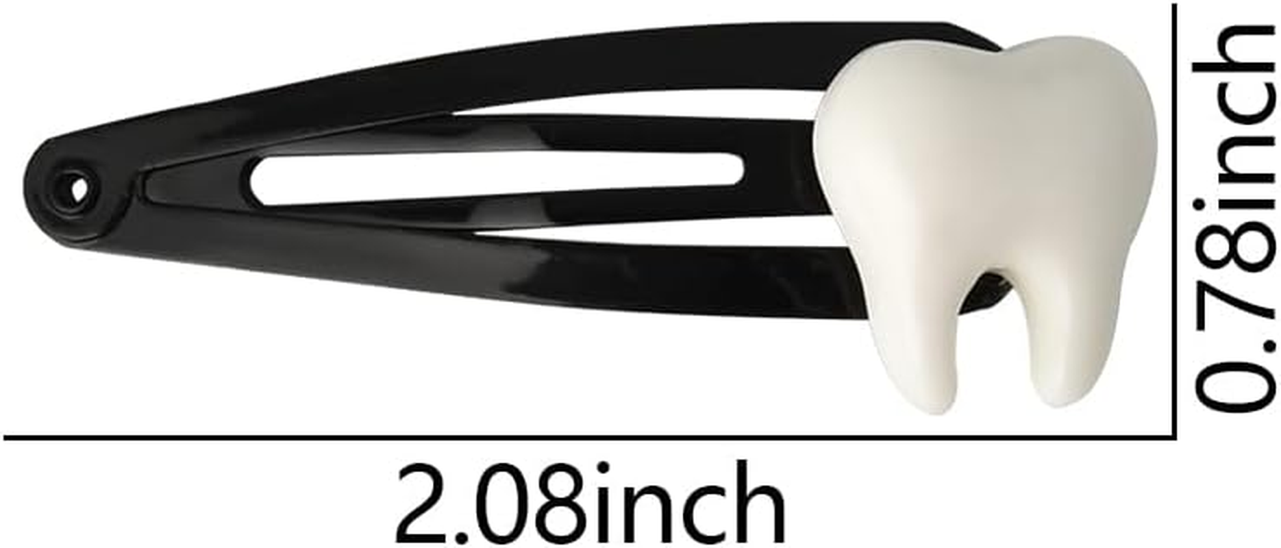 Tooth Shaped Hair Clips Goth Gothic Halloween Hair Accessories for Women Girl Teeth Bone Y2K Hair Snap Clips Barrettes Halloween Party Costumes Accessories for Dentist Hair Decors Headpiece