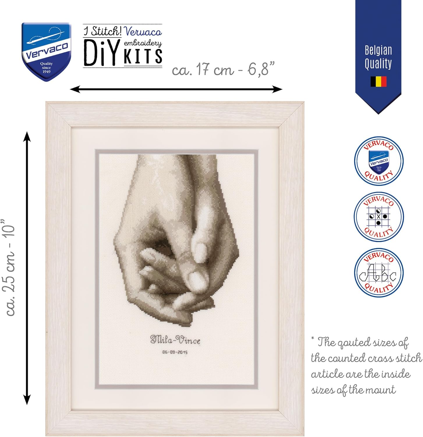 Vervaco Counted Cross Stitch KIT Hand AIDA image number 6