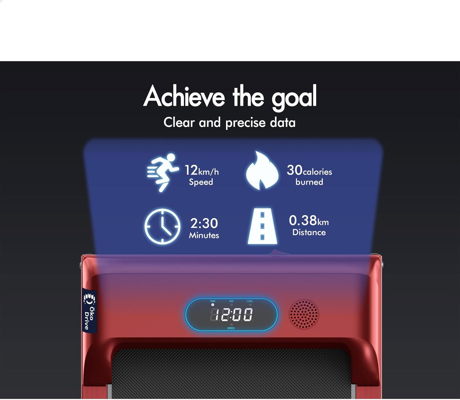 Black Lord Portable Walking Pad Treadmill under Desk 2.4HP, 380Mm Belt Running Machine for Home Gym, Portable under Desk Treadmill Trainer with Remote Control, SL9 Series - Blue image number 6