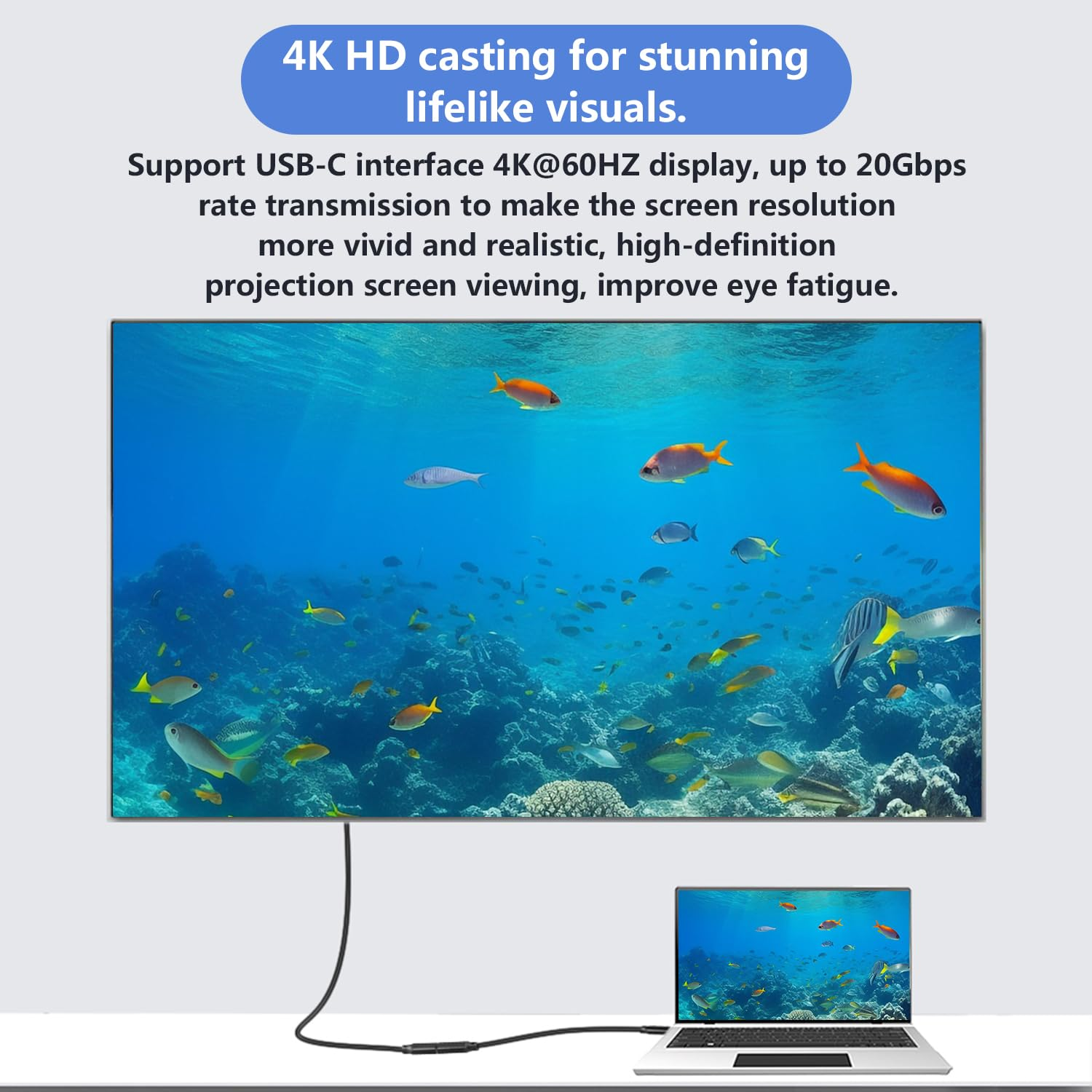 USB C to USB C Data Cable 20Gbps 3 M, High Speed Data Transfer Cable USB C 3.2, 4K 60Hz USB C Monitor Cable, 240W PD Fast Charging,Nylon Braiding Type C Cable Compatible with SSD, Hub, Dock,Laptop image number 1