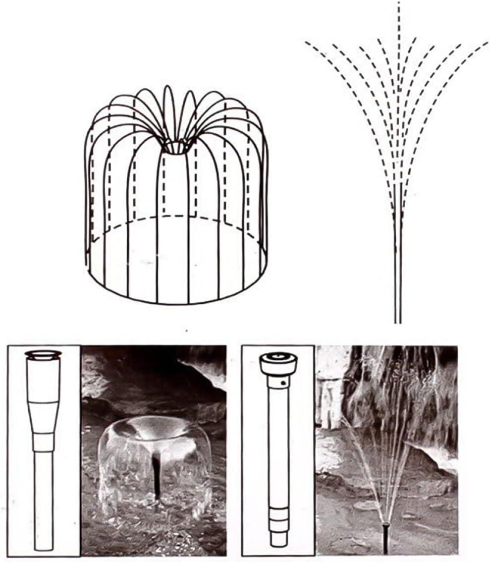 Fountain Nozzle Water Fountain Pump Nozzle Set Water Spray Heads for Garden Pool Pond S Pond Spitter Pond Fountains for Small Ponds Small Pond Fountain image number 5
