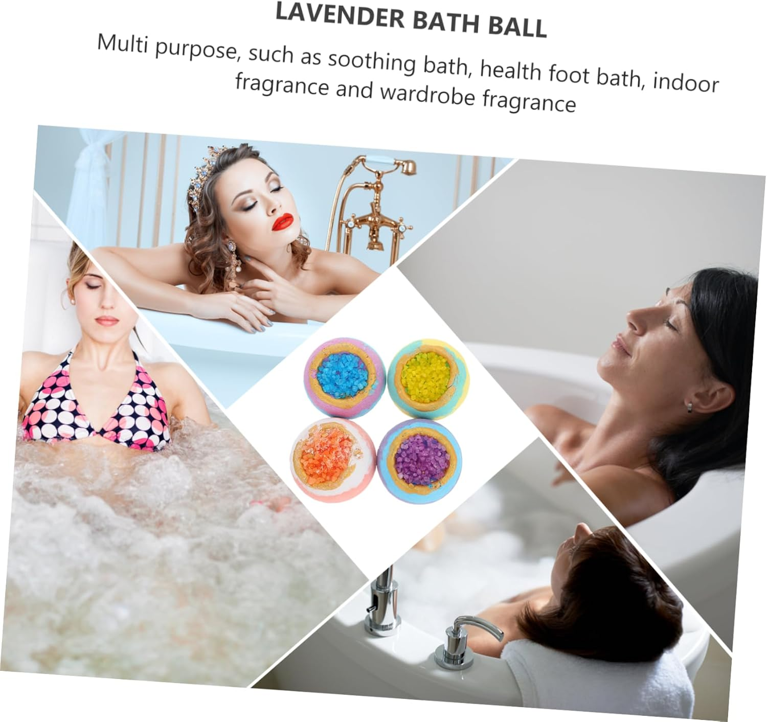 Beatifufu Bathing Bubble Making Balls 4Pcs Set Natural Essential Oil Soft at Home image number 5