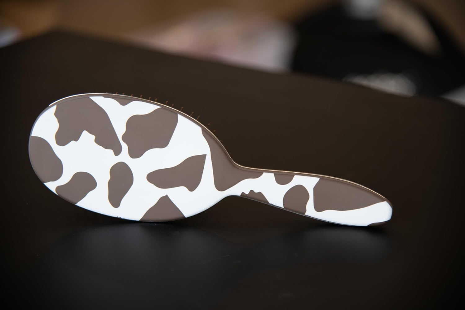 FRAMAR Curly Hair Detangler Brush - Cow Print Hairbrush for Wet, Thick Hair - Women'S Cute Cow Stuff Brush image number 2