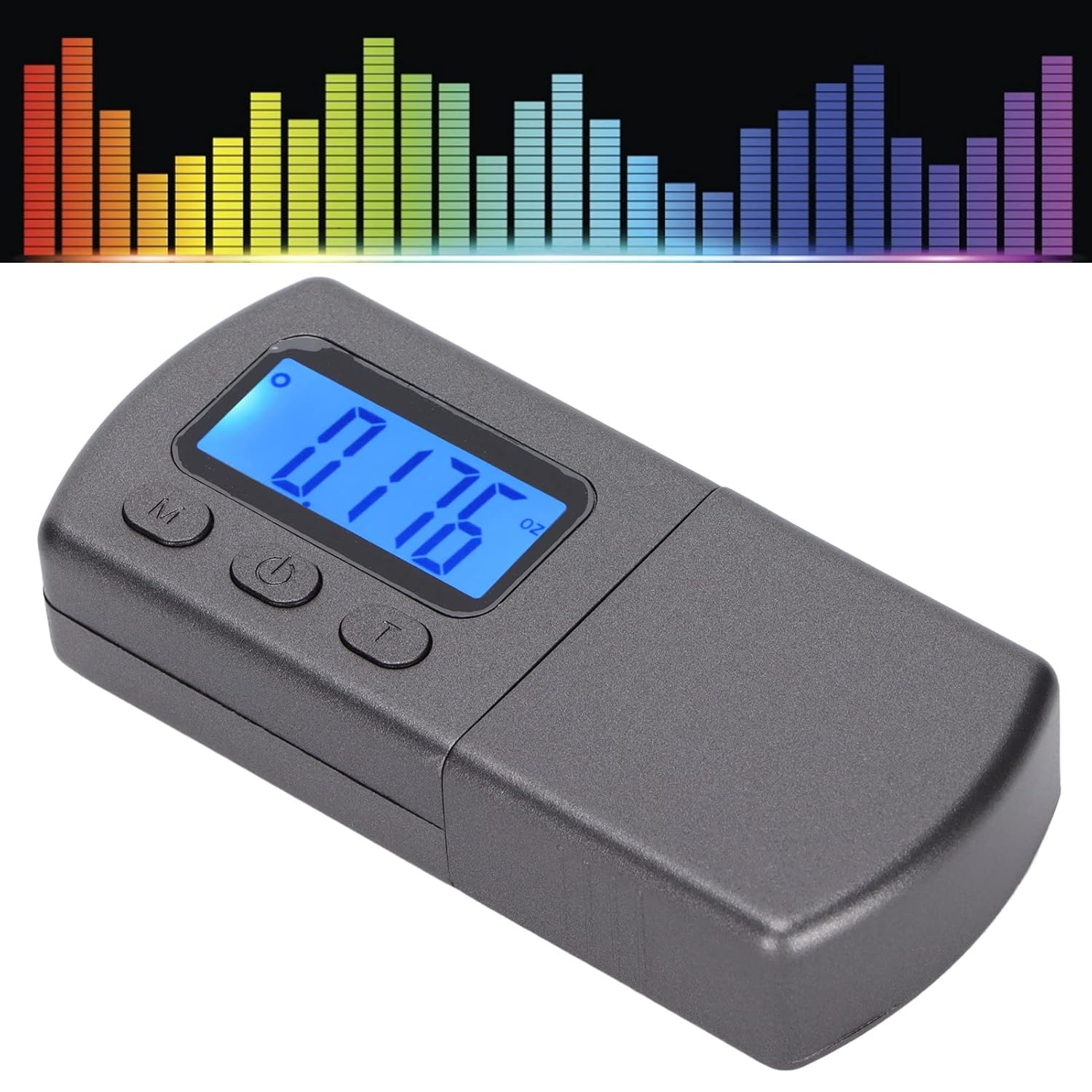 Qinlorgo Turntable Weight, Digital Convenient ABS for Man, Stylus Dynamometer, Dark Grey, LCD Backlit Display, 5 Modes, 5G/0.2Oz Capacity, &plusmn;0.01G Accuracy image number 4