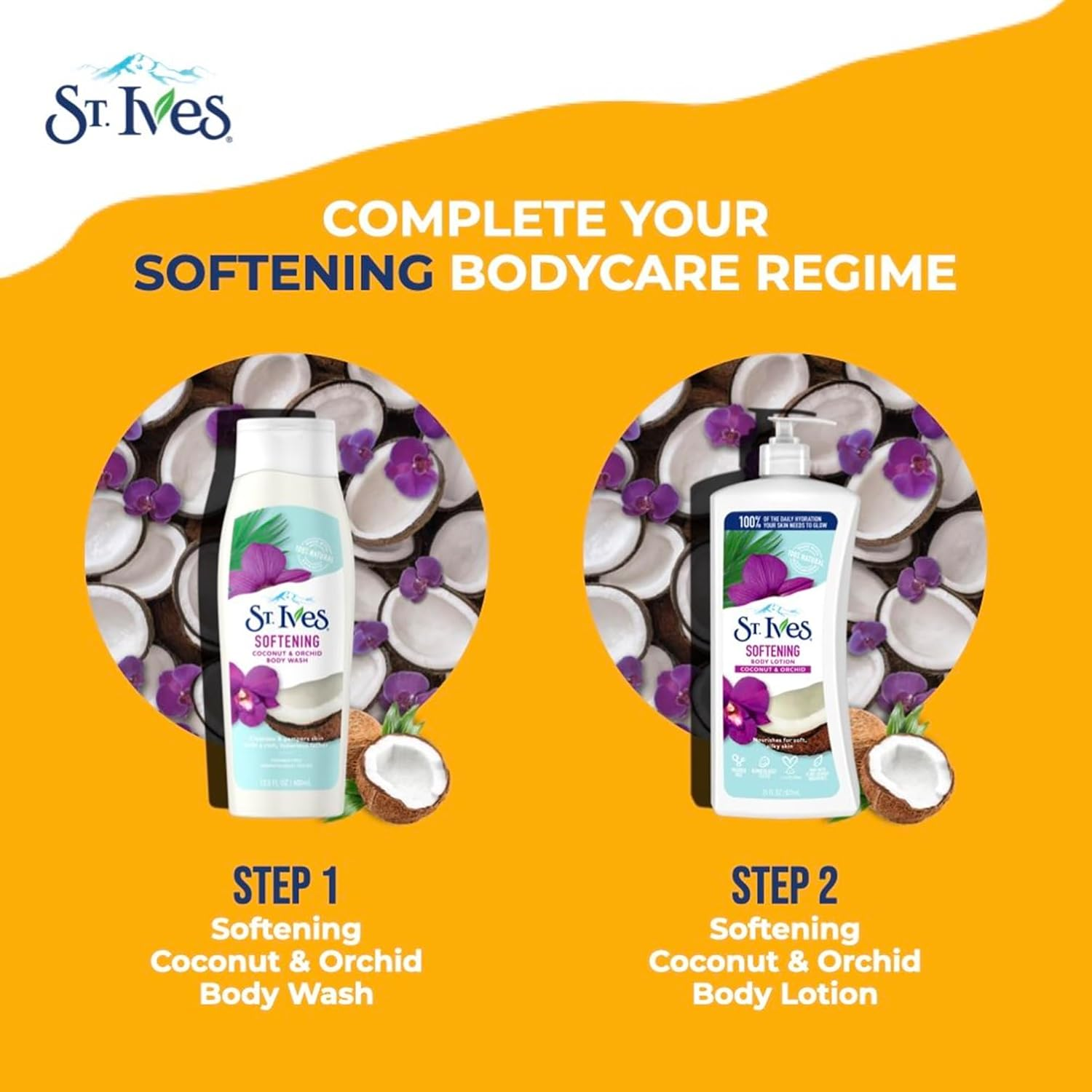 St. Ives Soft & Silky Body Lotion, Coconut and Orchid 21 Oz