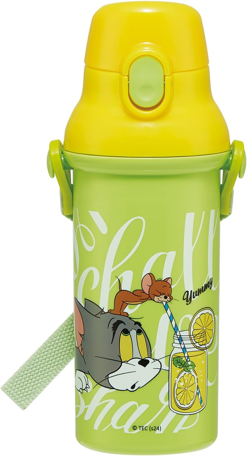 Skater PSB5SANAG Children'S Plastic Water Bottle, 16.9 Fl Oz (480 Ml), Baymax 25, Disney, One Push Type, Antibacterial Treatment