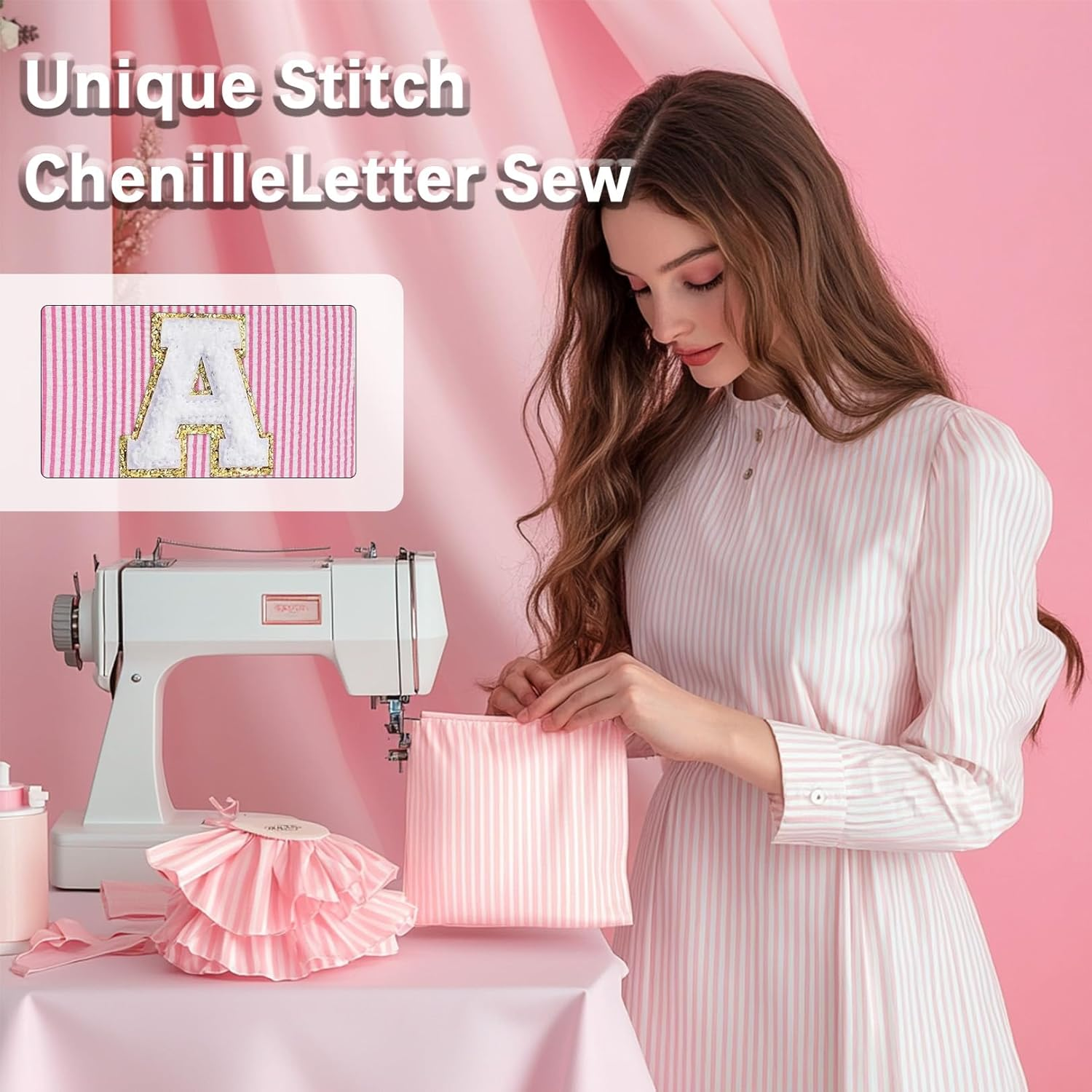 Adoryoung Gifts Personalized Initial Cosmetic Makeup Bag Make up Bag Travel Toiletry Bag for Her Mom Girlfriend Wife Teacher Birthday Gifts for Women Skincare for Girls, Pink, F image number 2