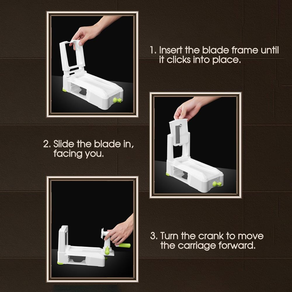 Leona Co Manual Spiral Vegetable Slicer with 5 Blades &ndash; Zoodle Maker, Handheld Spiralizer for Zucchini, Carrots, Cucumbers & More image number 1