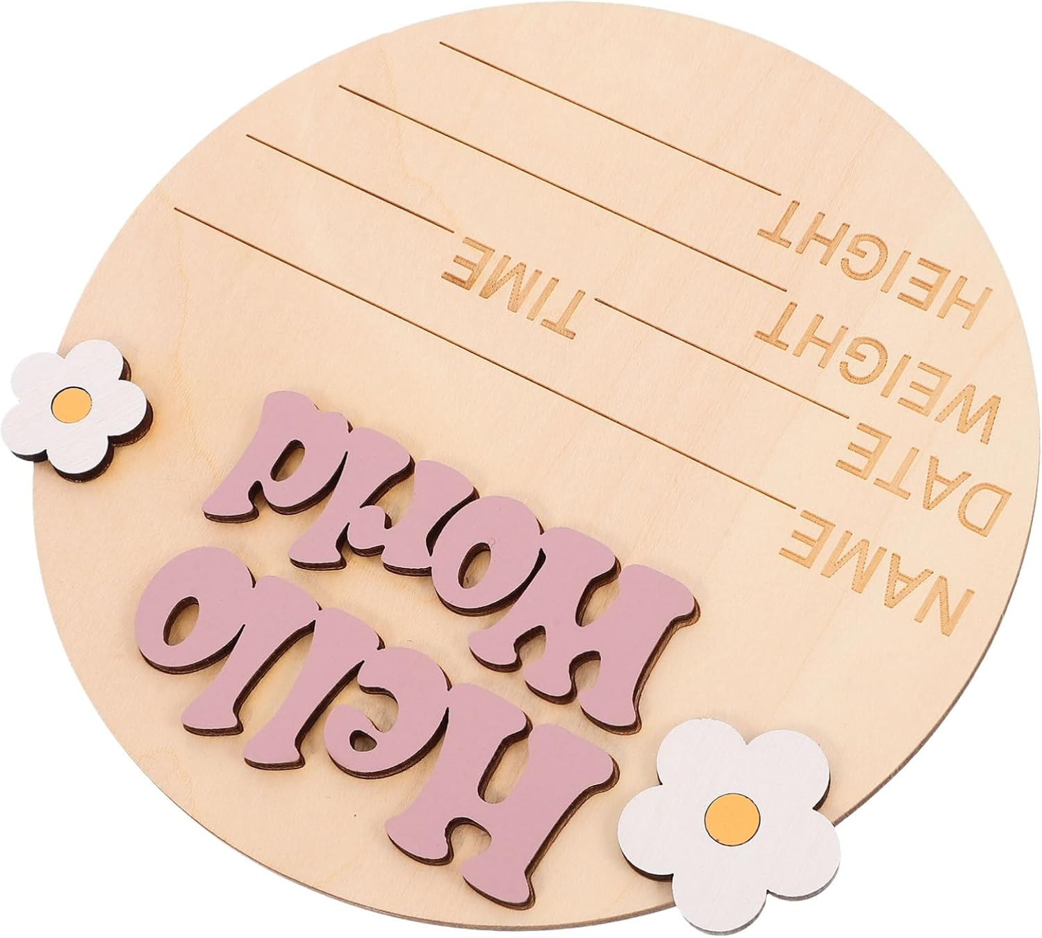 Abaodam Growth Commemorative Card Name Sign for Newborn Party Birth Announcement Milestone Cards Nursery Wall Stickers Born Accessories for Photo Prop