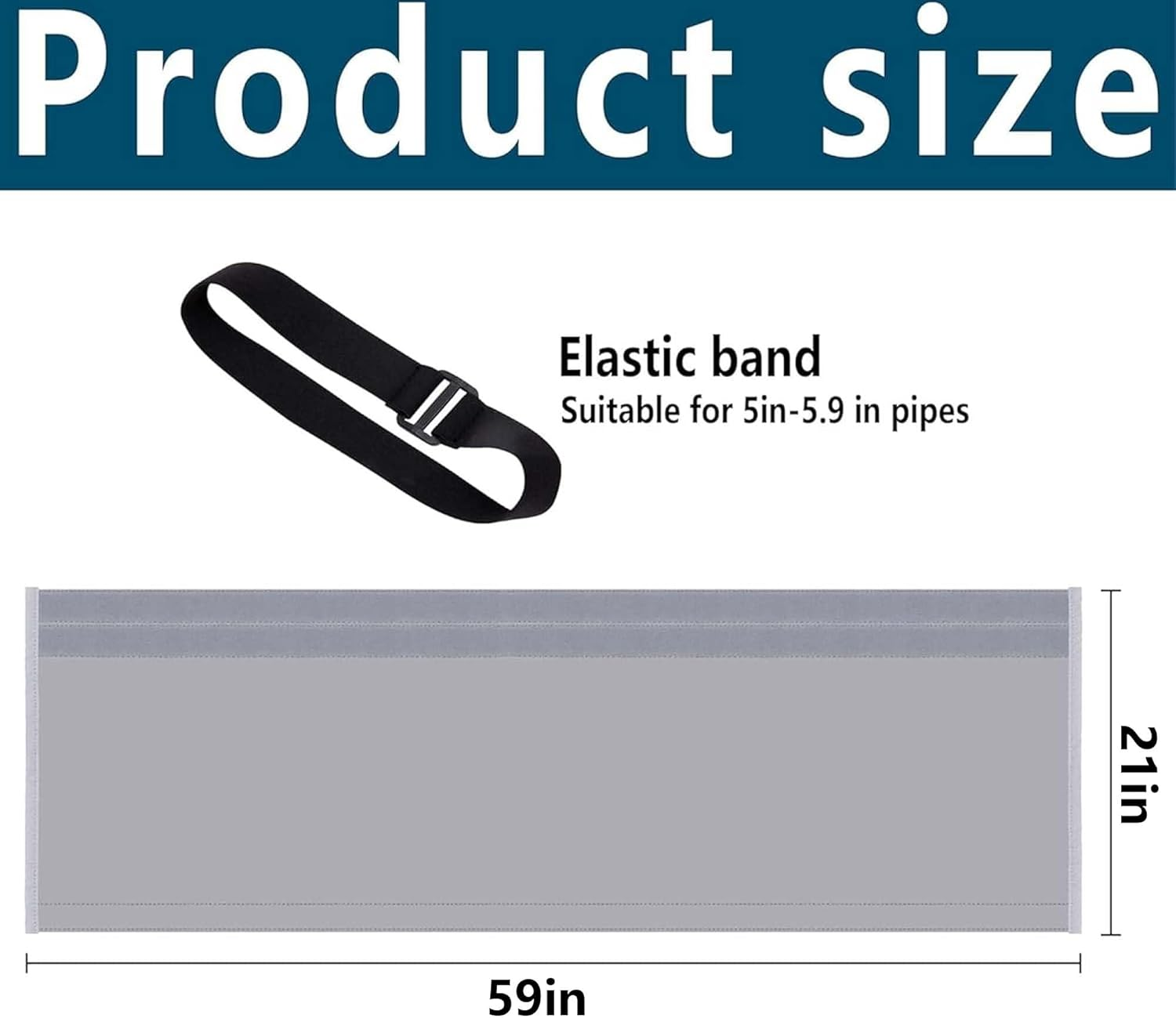 Air Conditioner Hose Cover Wrap - AC Hose Duct Vent Cover Sleeve Insulated Cover for Portable AC for 5" & 5.9" Diameter Exhaust Hoses Tube image number 3