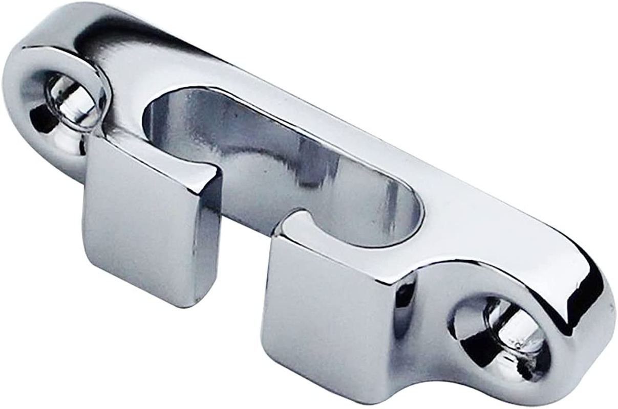 Guyker 2Pcs 2-String Retainer/String Guide for Electric Bass Head Retainer String Tree String Buckle Guide Groove Bass String SR4, Chrome - Black image number 4