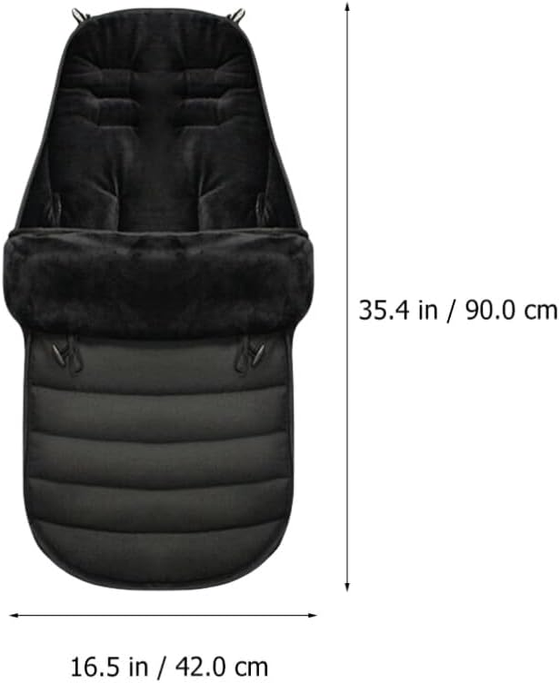 Zerodeko Baby Stroller Sleeping Bag, Universal Stroller Bunting Bag Winter Warm Baby Stroller Bunting Bag Toddler Stroller Footmuff Thickened Stroller Foot Cover image number 4