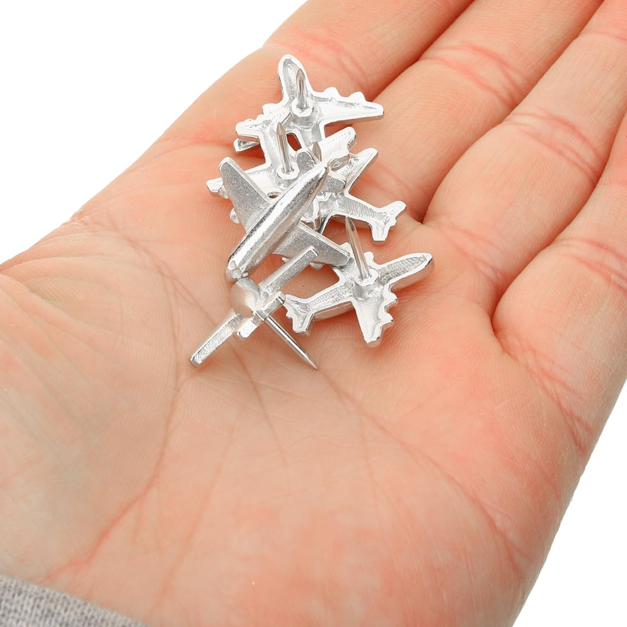 Airplane Thumbtacks 60Pcs Airpane Push Pins Thumb Tacks Decorative Push Pin Paper Photo Memo Document Tack Postcard Drawing Cork Board Bulletin Board Decorative Pushpins image number 6