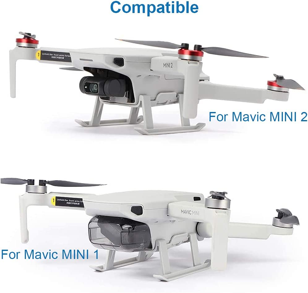 MMOBIEL Drone Propeller Holder Guards and Landing Gear for DJI Mini 2 - Mavic Mini Drone Props Protector and Leg - Gray image number 2