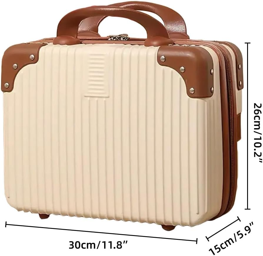 AIMALL 14-Inch Women'S Lightweight Luggage Case, Mini Boarding Cosmetic Case, Simple Large Capacity Portable Storage, Dimensions 11.8X10.2X5.9 Inches - Pink image number 3