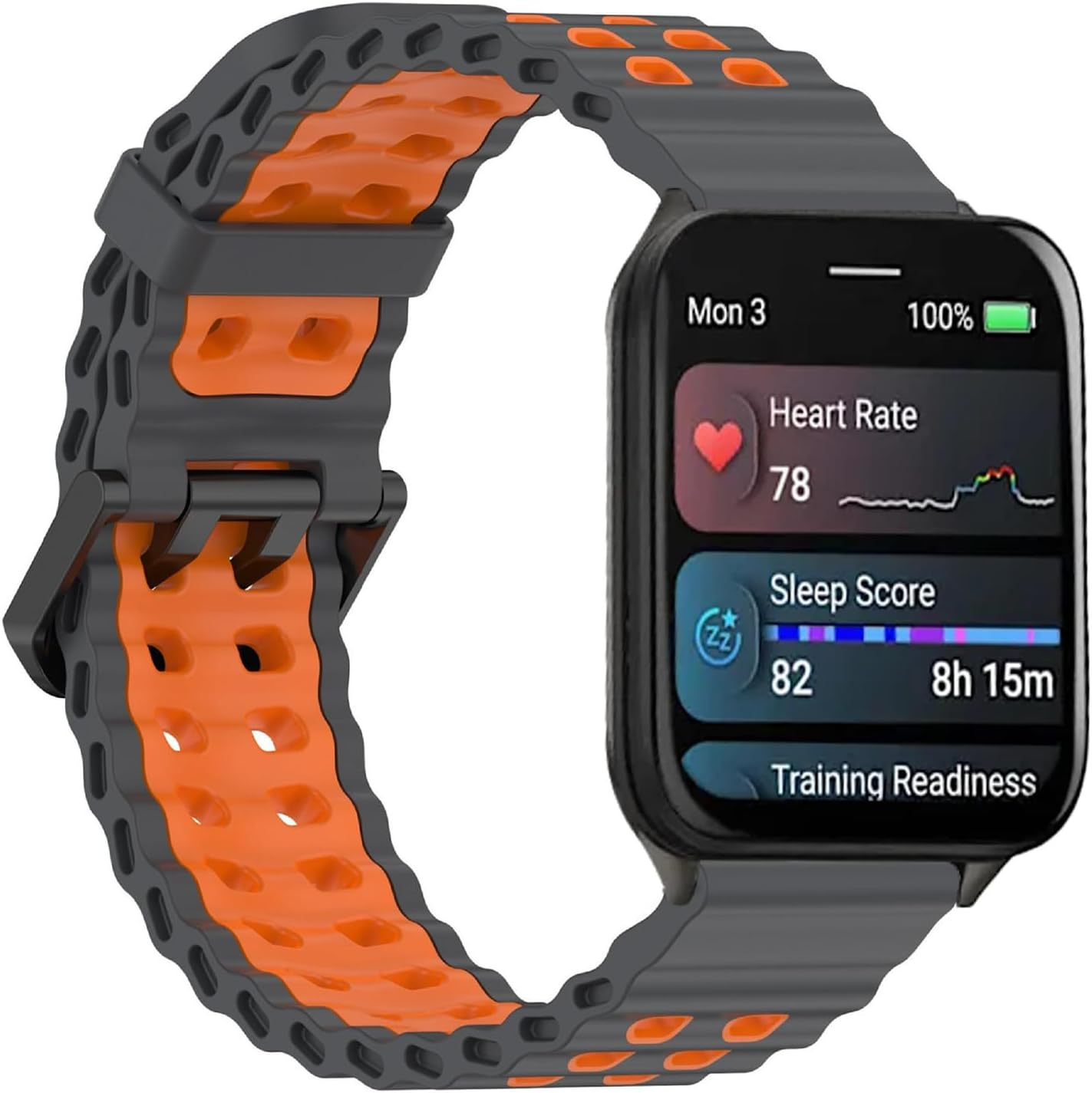 GIOPUEY Strap Compatible with Garmin Venu X1, Soft Silicone Strap, Wear-Resistant, Breathable, Replacement Strap image number 7