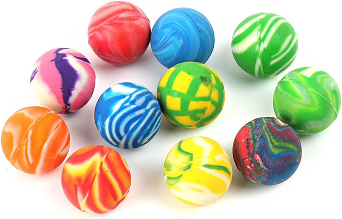 20 Mini Bouncy Balls,Colorful Bouncy Balls Bulk Mixed Pattern High Bouncing Balls, Small Rubber Bouncing Balls, for Party Favors and Vending Machines, Gift Bag Filling image number 4
