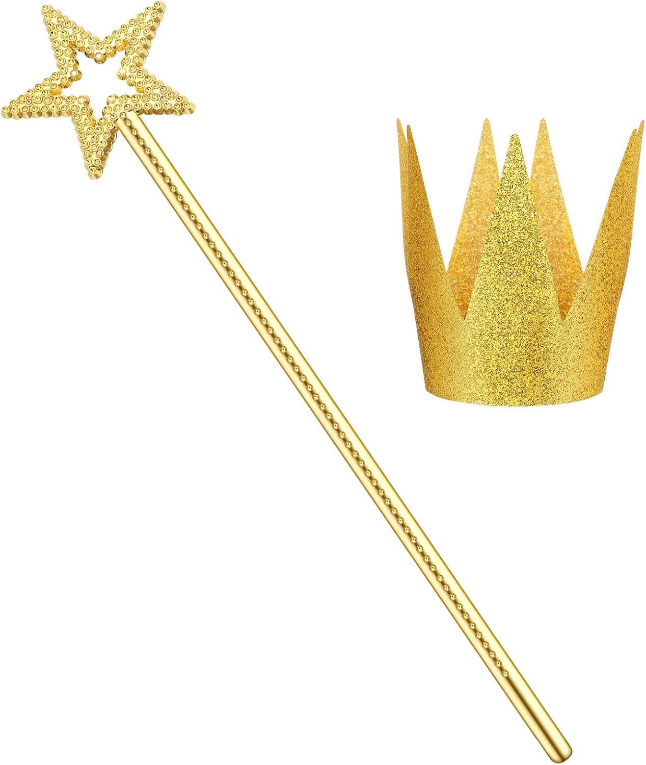 ZCYSRLQIN Gold Star Wand Fairy Wand and Gold Birthday Crown