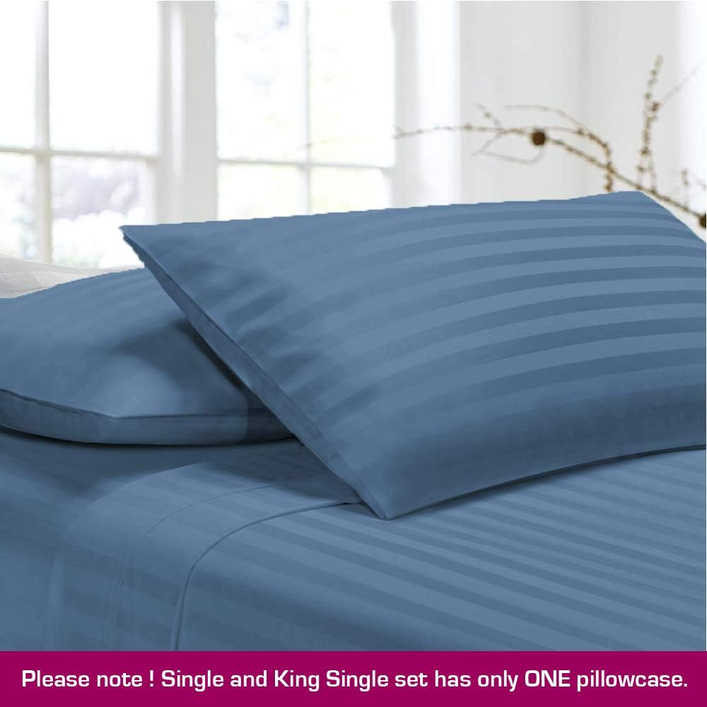 Luxor Linen Dreamfields 1000TC Ultra Soft Microfibre Sheet Set (Flat Sheet, Fitted Sheet, Two Pillowcases), Ocean, King image number 4